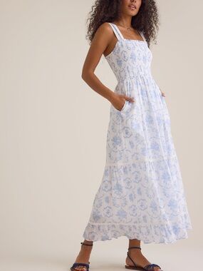 Altar'd State | Dresses | Nwt Altard State Aderny Patchwork Floral Maxi  Dress In Dusty Blue Color | Poshmark